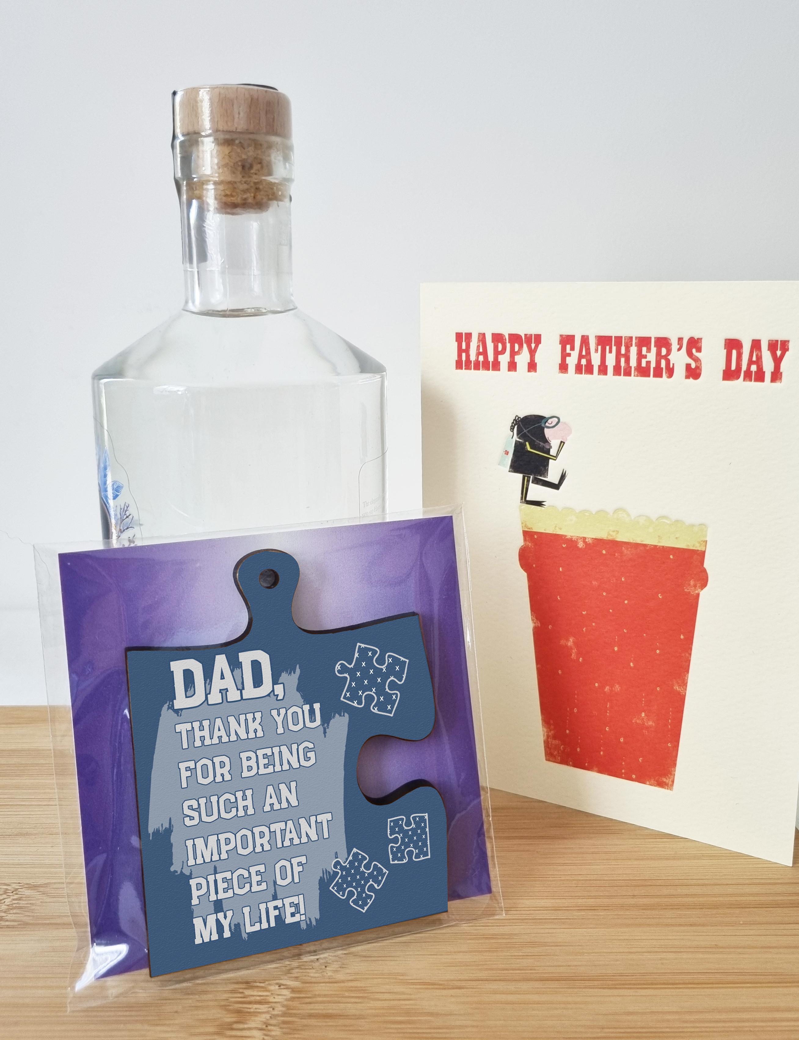 Dad Gift Thank You Important Piece of my Life Jigsaw Puzzle Shaped Decorative Hanging Plaque Sign Father's Day Present