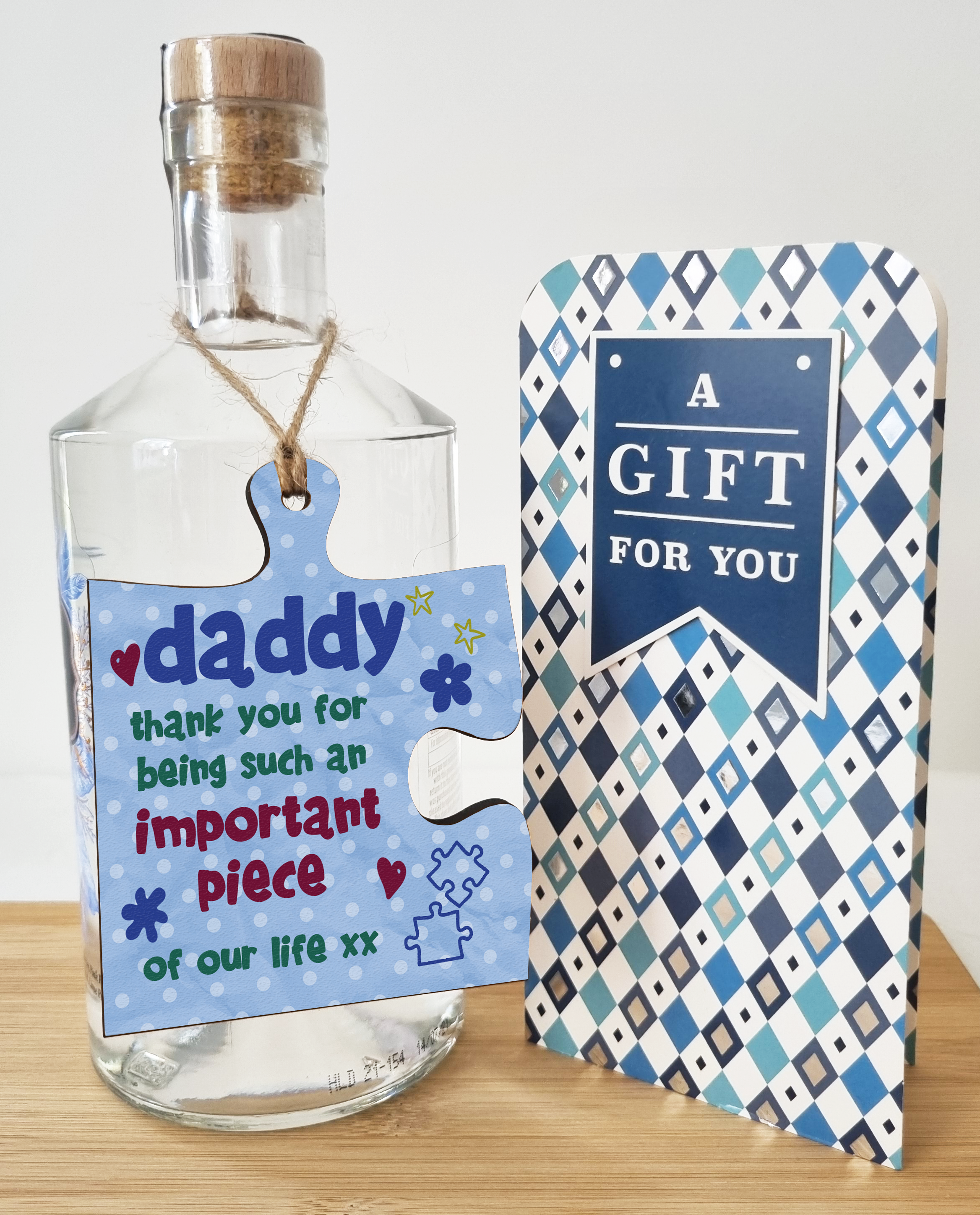 Daddy Gift Thank You Important Piece of my Life Jigsaw Puzzle Shaped Decorative Hanging Plaque Sign Father's Day Present