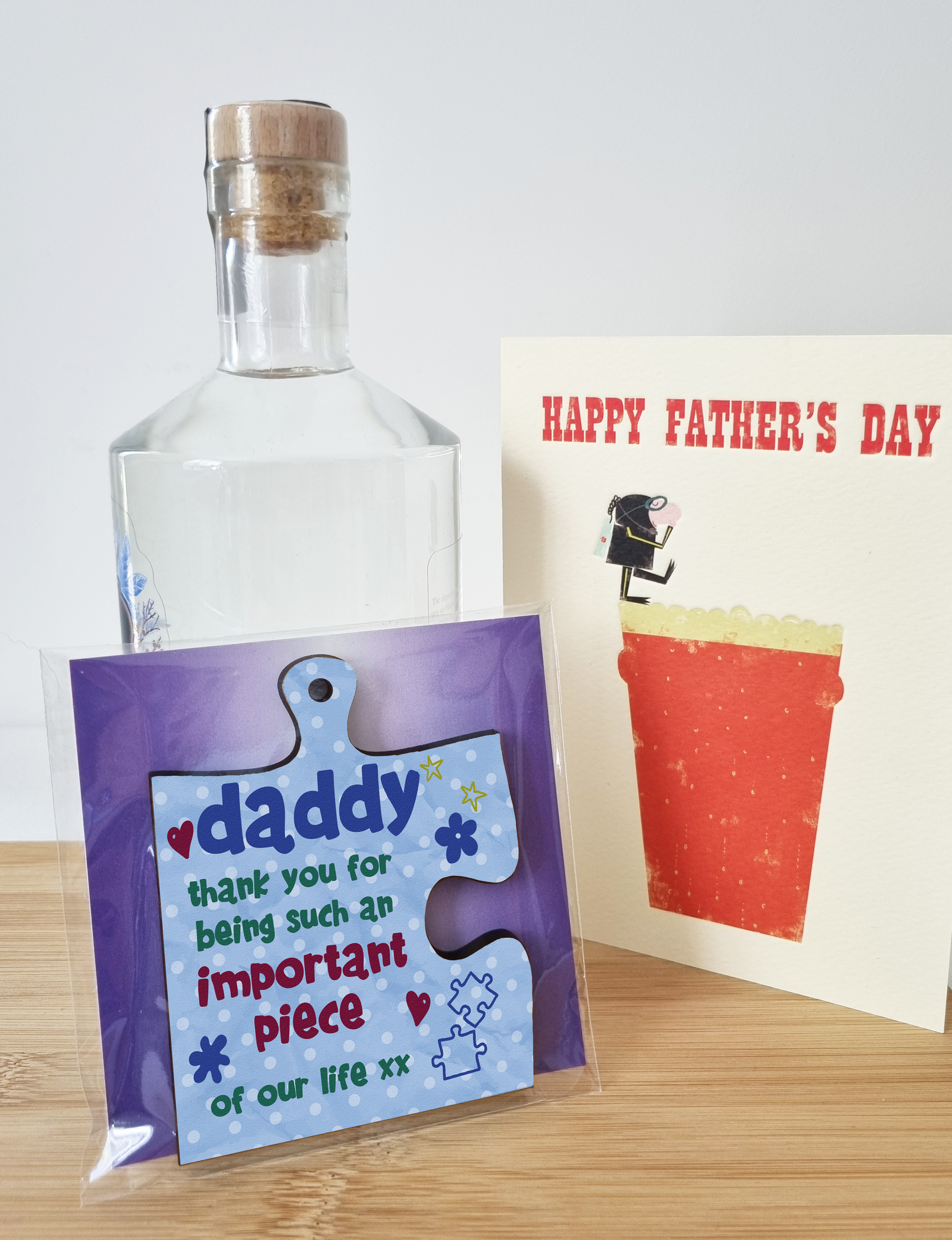 Daddy Gift Thank You Important Piece of my Life Jigsaw Puzzle Shaped Decorative Hanging Plaque Sign Father's Day Present