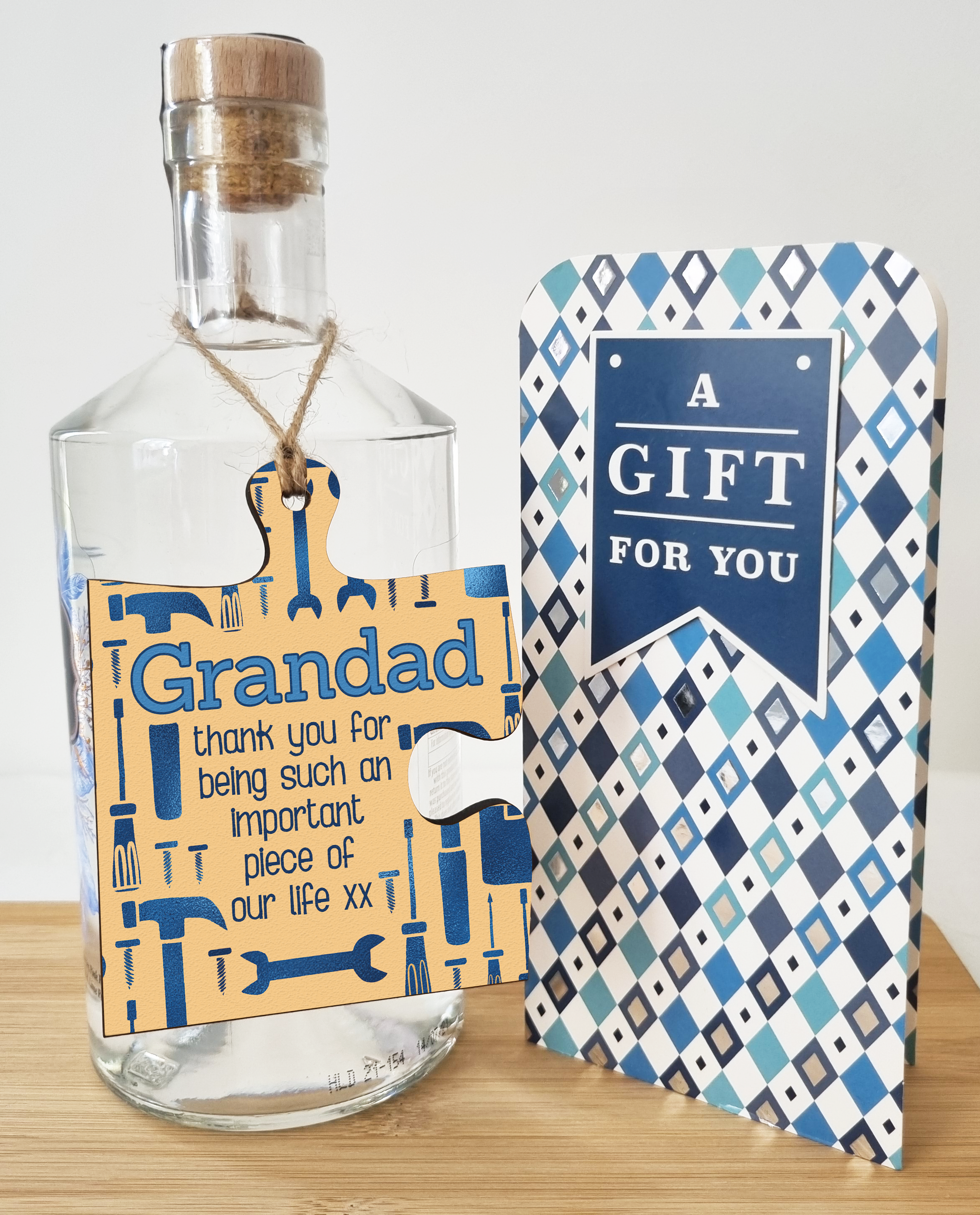 Grandad Gift Thank You Important Piece of my Life Jigsaw Puzzle Shaped Decorative Hanging Plaque Sign Father's Day Present