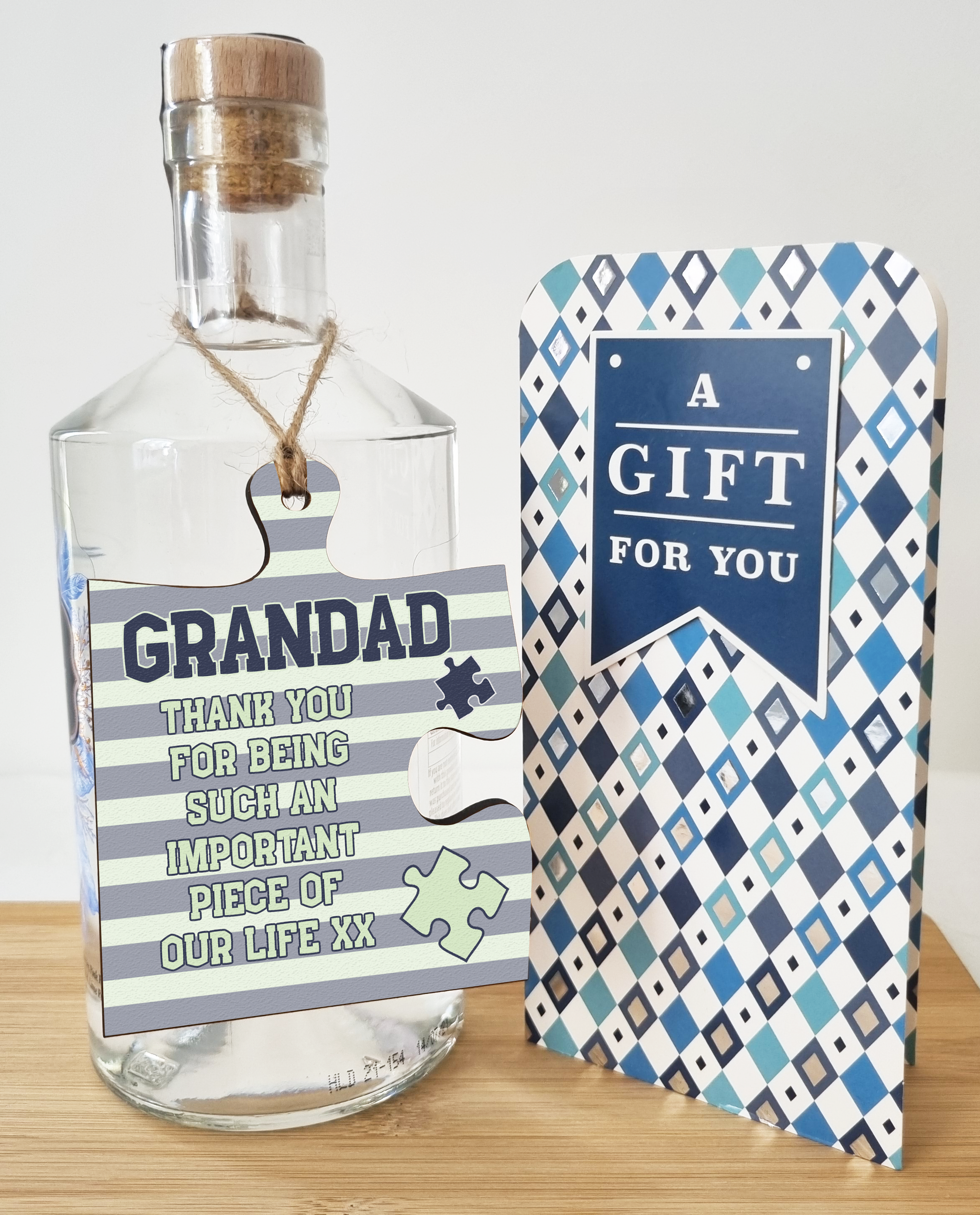 Grandad Gift Thank You Important Piece of my Life Jigsaw Puzzle Shaped Decorative Hanging Plaque Sign Father's Day Present