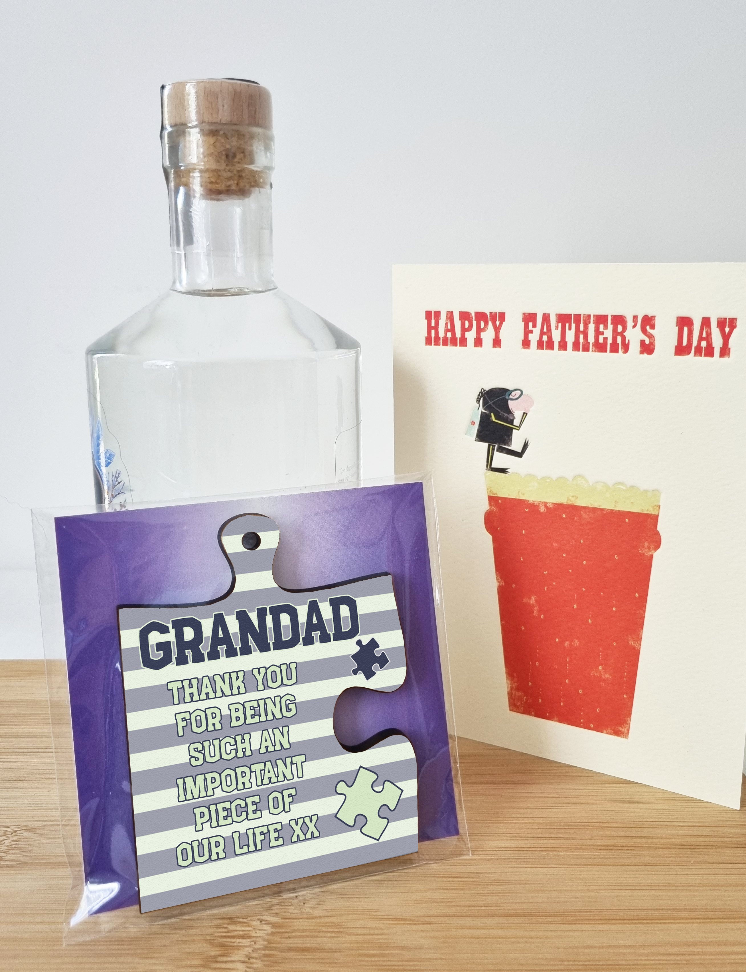 Grandad Gift Thank You Important Piece of my Life Jigsaw Puzzle Shaped Decorative Hanging Plaque Sign Father's Day Present