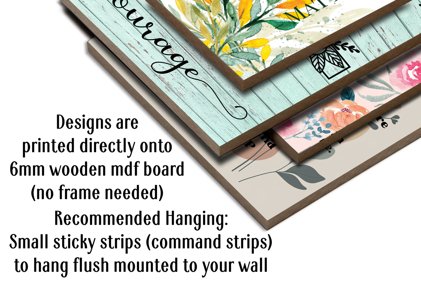 Christian Bible Verse A4 Wooden Plaque Print Sign Wall Art for Home Decor Gifts for Women Inspirational Comforting Family