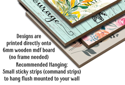 Christian Bible Verse A4 Wooden Plaque Print Sign Wall Art for Home Decor Gifts for Women Inspirational Comforting Family