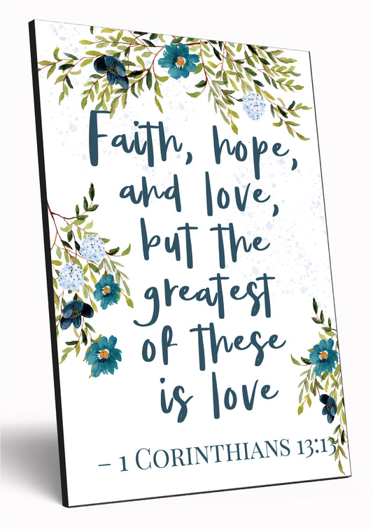 Christian Bible Verse A4 Wooden Plaque Print Sign Wall Art for Home Decor Gifts for Women Inspirational Comforting Family