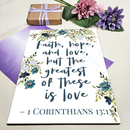 Christian Bible Verse A4 Wooden Plaque Print Sign Wall Art for Home Decor Gifts for Women Inspirational Comforting Family