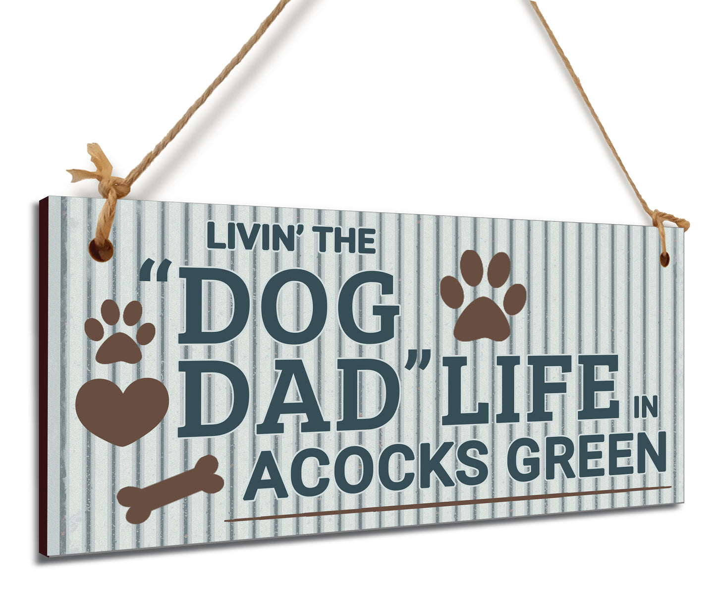 Dog Lover's Hanging Wooden Sign – Handmade Rustic Decor for Acocks Green Homes