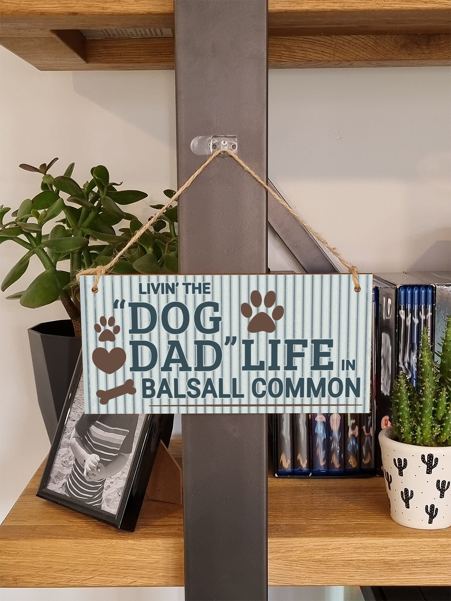 Dog Lover's Hanging Wooden Sign – Handmade Rustic Decor for Balsall Common Homes