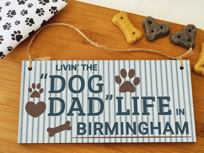 Dog Lover's Hanging Wooden Sign – Handmade Rustic Decor for Birmingham Homes