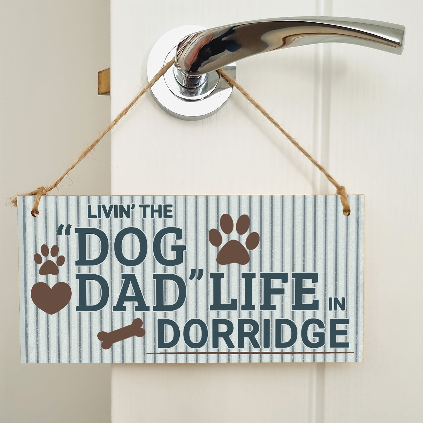 Dog Lover's Hanging Wooden Sign – Handmade Rustic Decor for Dorridge Homes