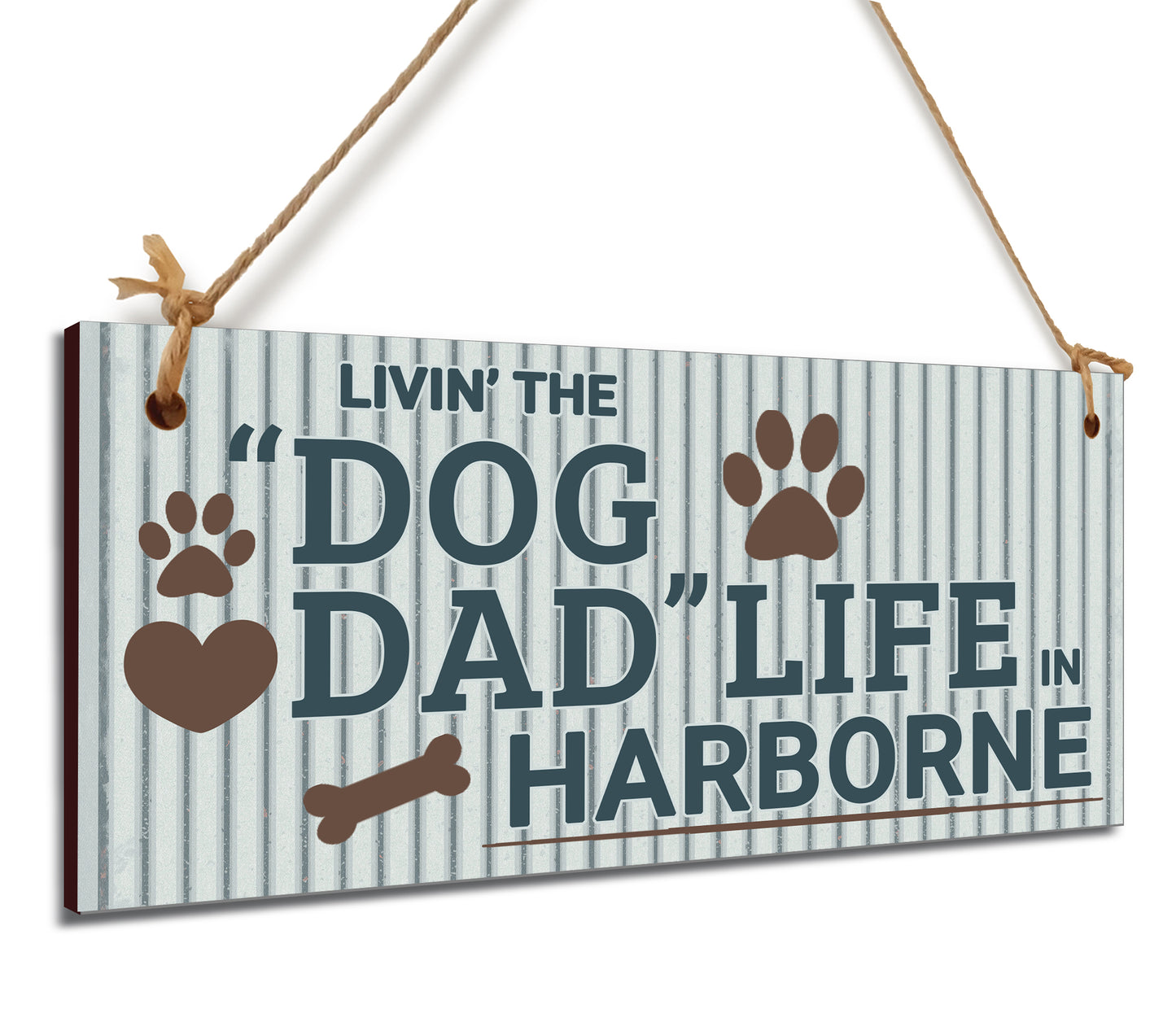 Dog Lover's Hanging Wooden Sign – Handmade Rustic Decor for Harborne Homes