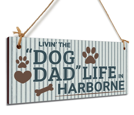 Dog Lover's Hanging Wooden Sign – Handmade Rustic Decor for Harborne Homes