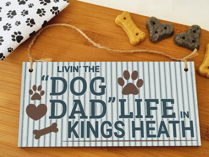 Dog Lover's Hanging Wooden Sign – Handmade Rustic Decor for Kings Heath Homes