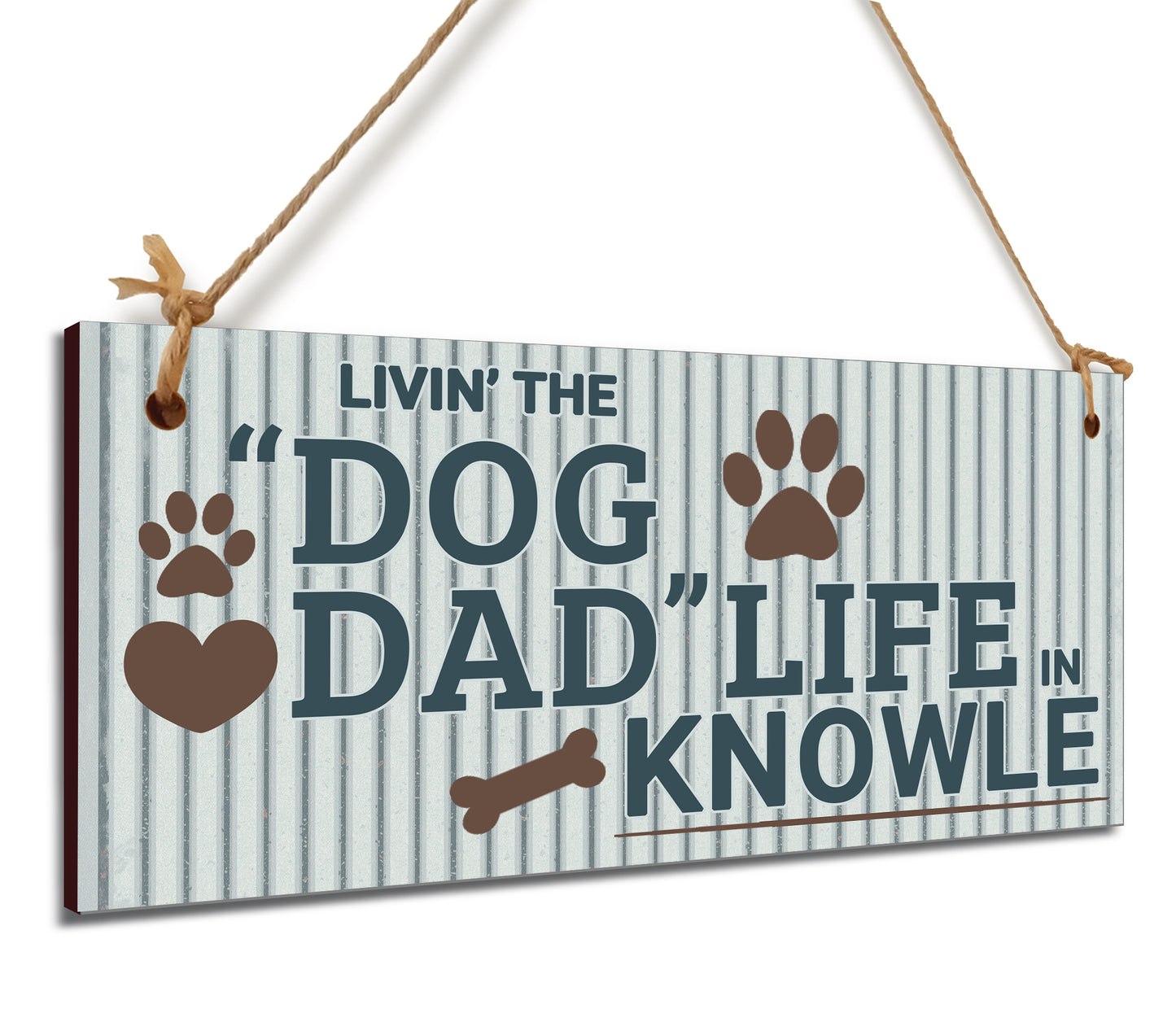 Dog Lover's Hanging Wooden Sign – Handmade Rustic Decor for Knowle Homes