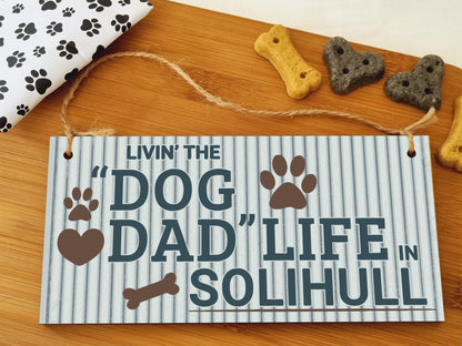 Dog Lover's Hanging Wooden Sign – Handmade Rustic Decor for Solihull Homes