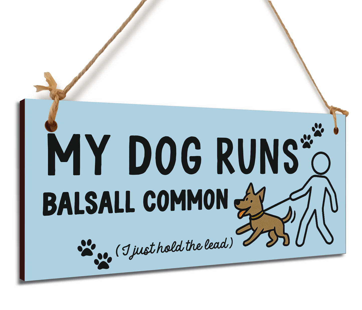Dog Lover's Hanging Wooden Sign – Handmade Rustic Decor for Balsall Common Homes