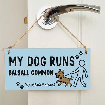 Dog Lover's Hanging Wooden Sign – Handmade Rustic Decor for Balsall Common Homes