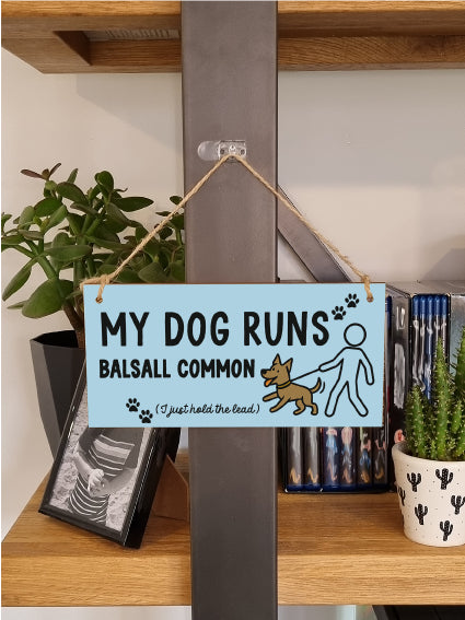Dog Lover's Hanging Wooden Sign – Handmade Rustic Decor for Balsall Common Homes