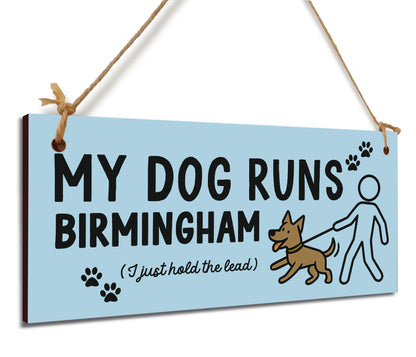 Dog Lover's Hanging Wooden Sign – Handmade Rustic Decor for Birmingham Homes