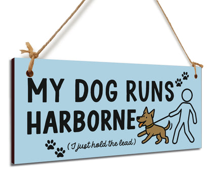 Dog Lover's Hanging Wooden Sign – Handmade Rustic Decor for Harborne Homes