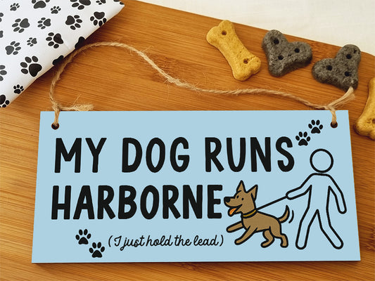 Dog Lover's Hanging Wooden Sign – Handmade Rustic Decor for Harborne Homes