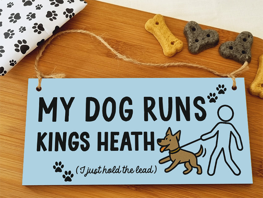 Dog Lover's Hanging Wooden Sign – Handmade Rustic Decor for Kings Heath Homes
