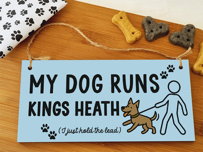 Dog Lover's Hanging Wooden Sign – Handmade Rustic Decor for Kings Heath Homes