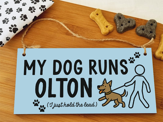 Dog Lover's Hanging Wooden Sign – Handmade Rustic Decor for Olton Homes