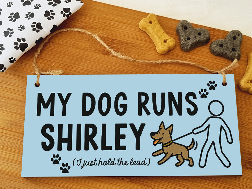 Dog Lover's Hanging Wooden Sign – Handmade Rustic Decor for Shirley Homes