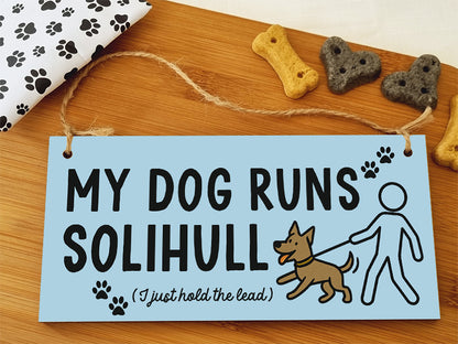 Dog Lover's Hanging Wooden Sign – Handmade Rustic Decor for Solihull Homes