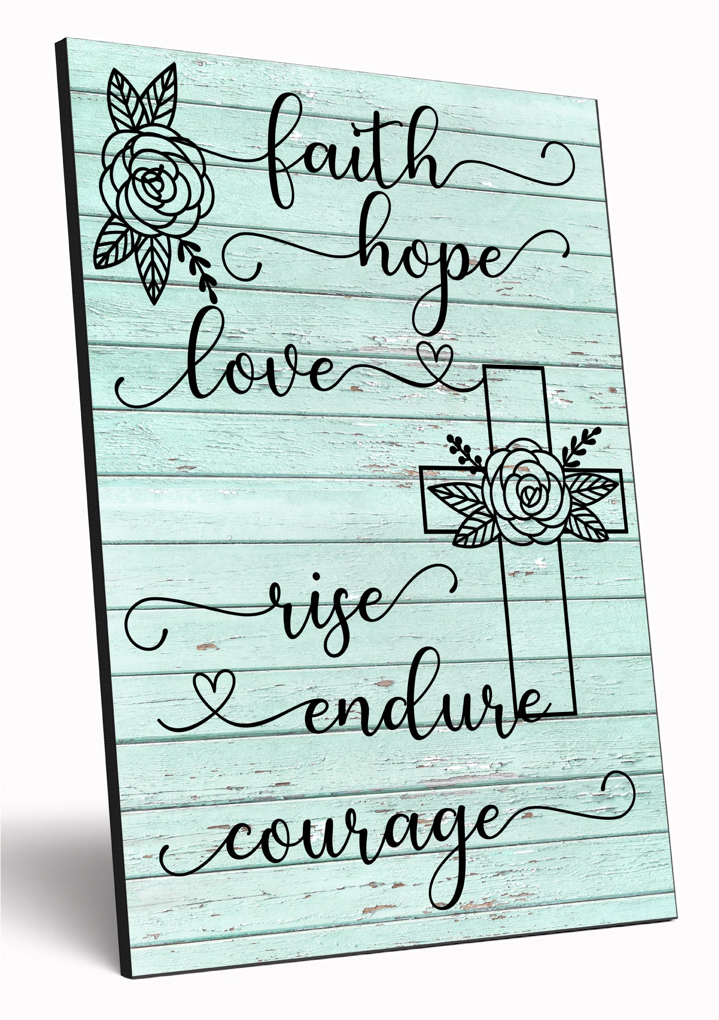 Christian Bible Verse A4 Wooden Plaque Print Sign Wall Art for Home Decor Gifts for Women Inspirational Comforting Family