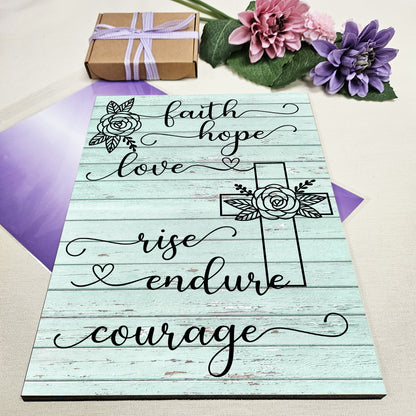 Christian Bible Verse A4 Wooden Plaque Print Sign Wall Art for Home Decor Gifts for Women Inspirational Comforting Family