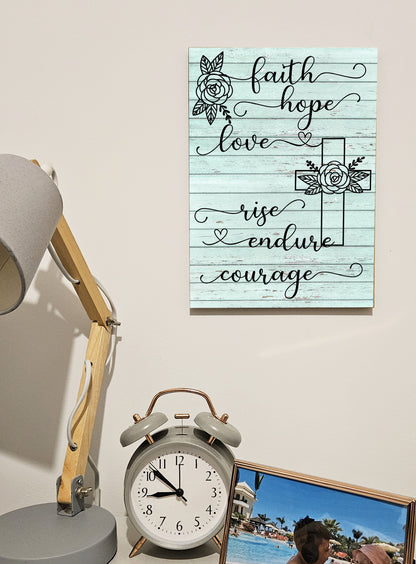 Christian Bible Verse A4 Wooden Plaque Print Sign Wall Art for Home Decor Gifts for Women Inspirational Comforting Family