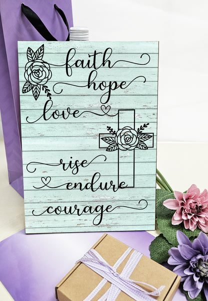 Christian Bible Verse A4 Wooden Plaque Print Sign Wall Art for Home Decor Gifts for Women Inspirational Comforting Family