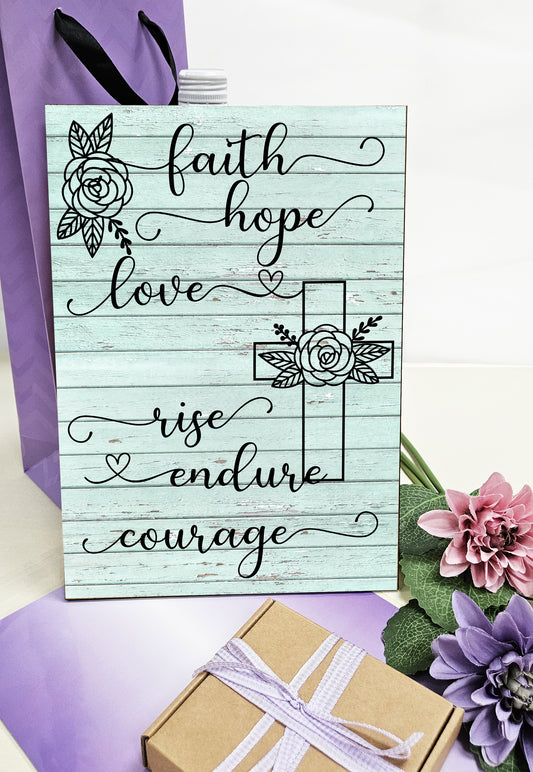 Christian Bible Verse A4 Wooden Plaque Print Sign Wall Art for Home Decor Gifts for Women Inspirational Comforting Family