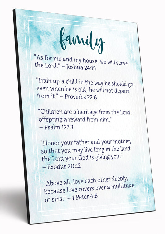 Christian Bible Verse A4 Wooden Plaque Print Sign Wall Art for Home Decor Gifts for Women Inspirational Comforting Family