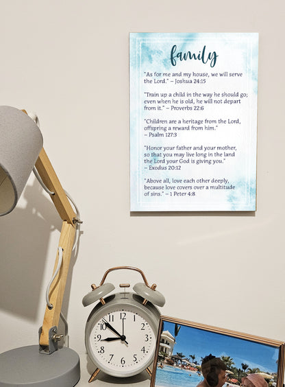 Christian Bible Verse A4 Wooden Plaque Print Sign Wall Art for Home Decor Gifts for Women Inspirational Comforting Family