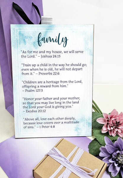 Christian Bible Verse A4 Wooden Plaque Print Sign Wall Art for Home Decor Gifts for Women Inspirational Comforting Family