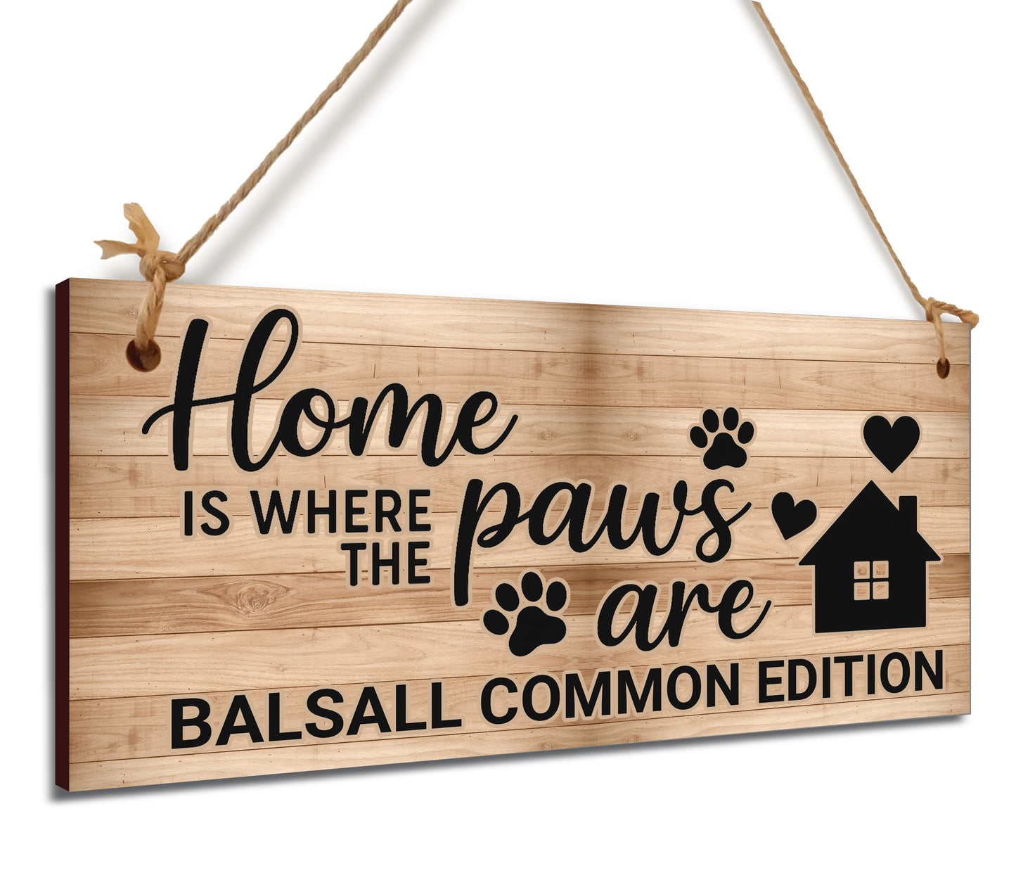 Dog Lover's Hanging Wooden Sign – Handmade Rustic Decor for Balsall Common Homes