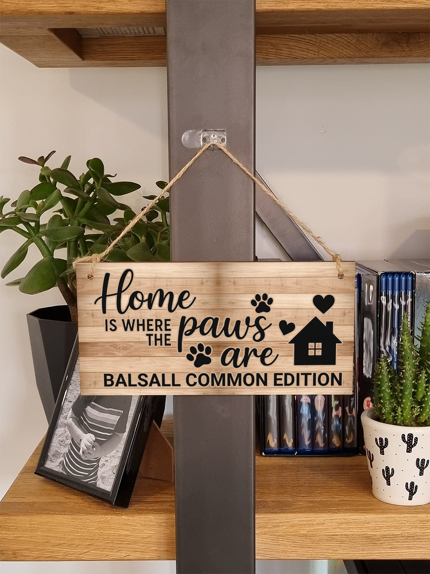 Dog Lover's Hanging Wooden Sign – Handmade Rustic Decor for Balsall Common Homes