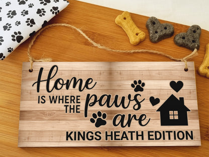Dog Lover's Hanging Wooden Sign – Handmade Rustic Decor for Kings Heath Homes