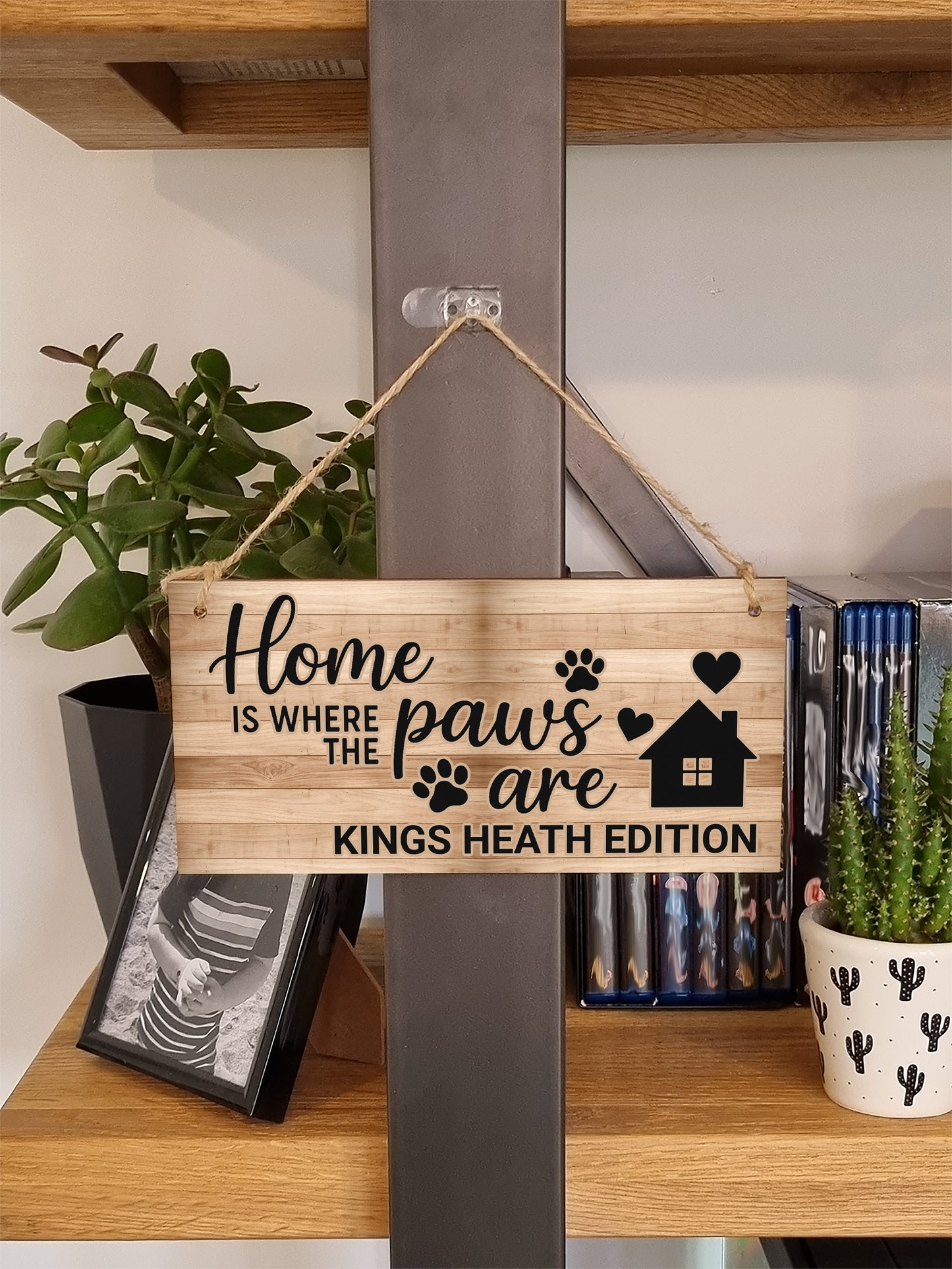 Dog Lover's Hanging Wooden Sign – Handmade Rustic Decor for Kings Heath Homes