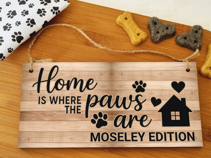 Dog Lover's Hanging Wooden Sign – Handmade Rustic Decor for Moseley Homes