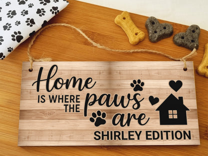 Dog Lover's Hanging Wooden Sign – Handmade Rustic Decor for Shirley Homes