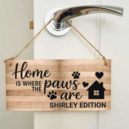Dog Lover's Hanging Wooden Sign – Handmade Rustic Decor for Shirley Homes