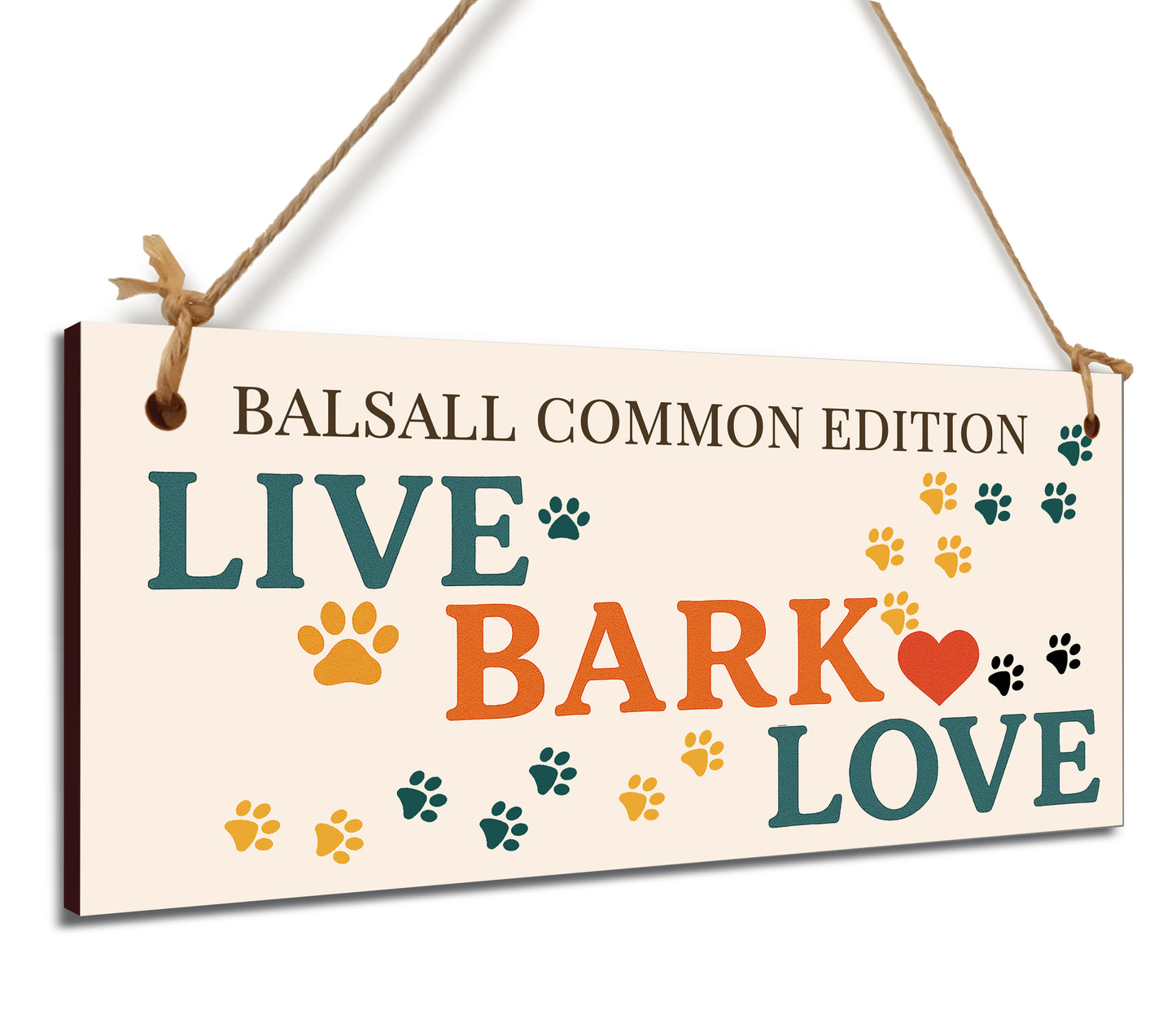 Dog Lover's Hanging Wooden Sign – Handmade Rustic Decor for Balsall Common Homes