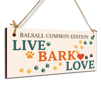 Dog Lover's Hanging Wooden Sign – Handmade Rustic Decor for Balsall Common Homes