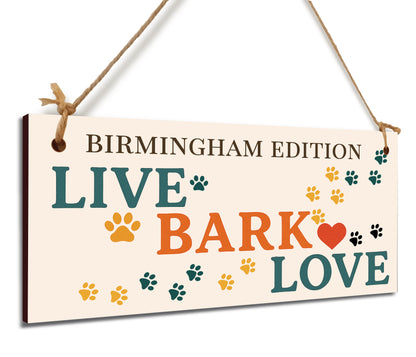 Dog Lover's Hanging Wooden Sign – Handmade Rustic Decor for Birmingham Homes