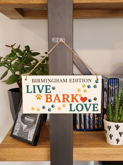 Dog Lover's Hanging Wooden Sign – Handmade Rustic Decor for Birmingham Homes