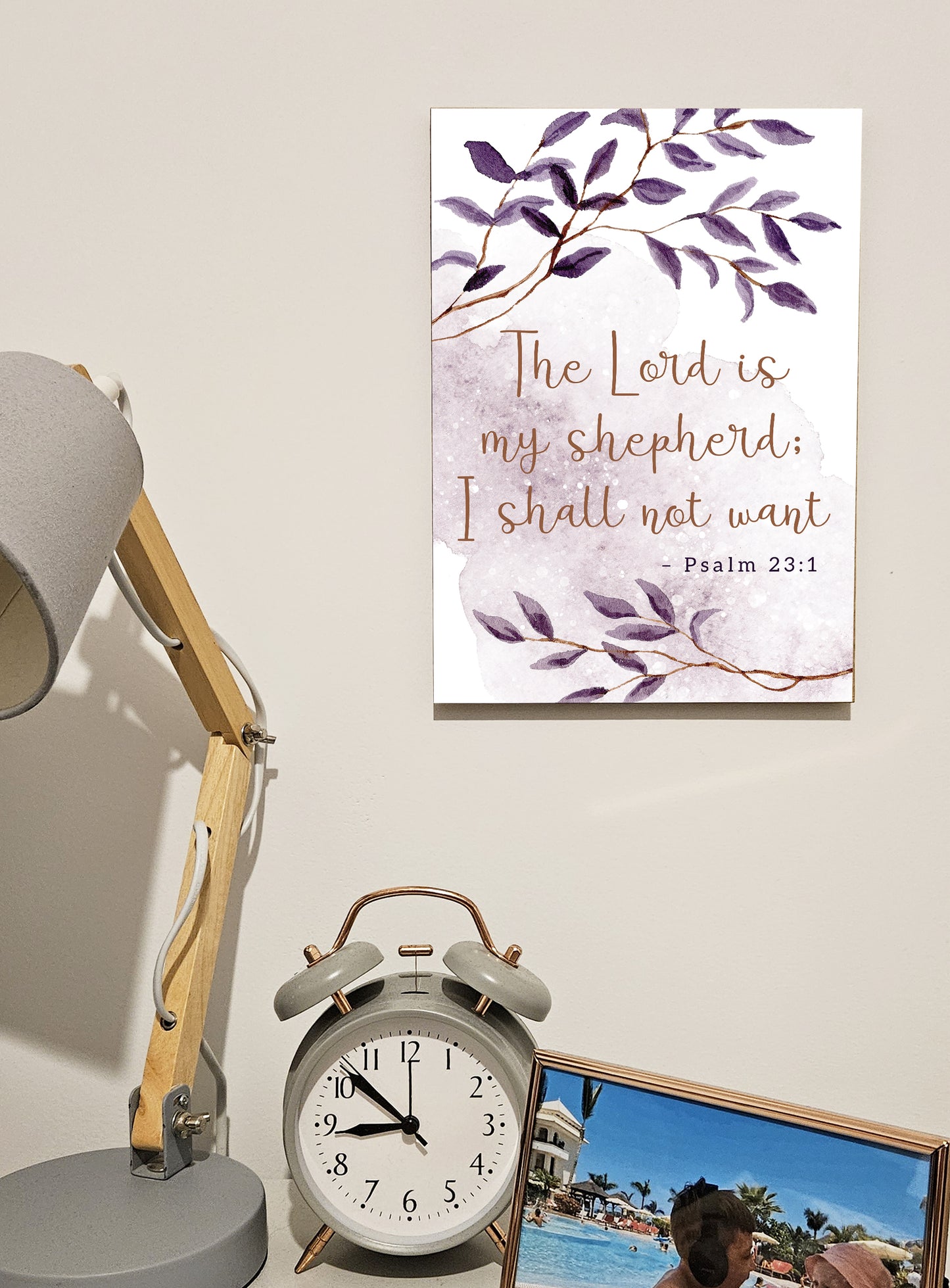 Christian Bible Verse A4 Wooden Plaque Print Sign Wall Art for Home Decor Gifts for Women Inspirational Comforting Family